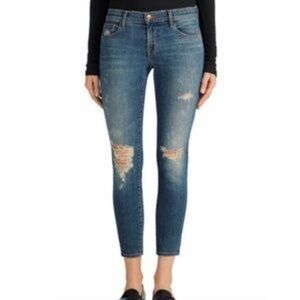 J Brand Low Rise Cropped Skinnys, Size 24